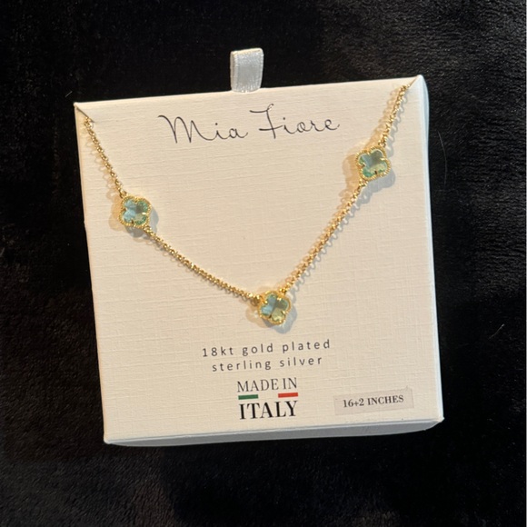 Mia Fiore | 18k gold plated sterling silver pendent necklace NWT - Picture 3 of 7